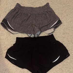 lululemon athletica Women’s Athletic Shorts - Black and Charcoal